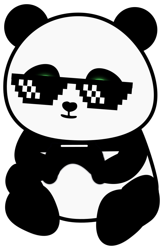 Panda with moon